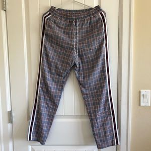 PLAID DRAWSTRING PANTS
